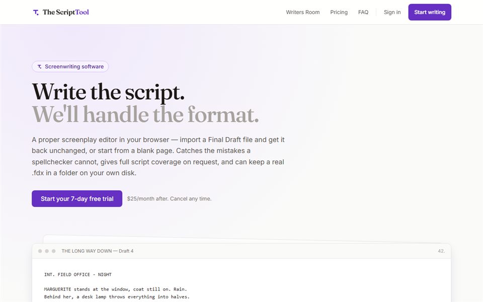 The Script Tool home page